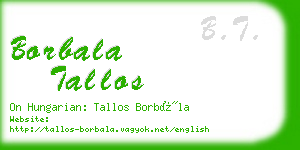 borbala tallos business card